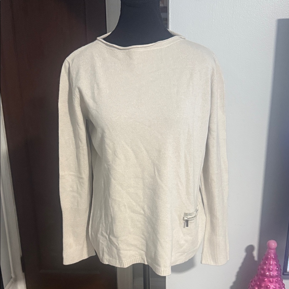 Fabiana Filippi Cream Merino Wool Women's Sweater